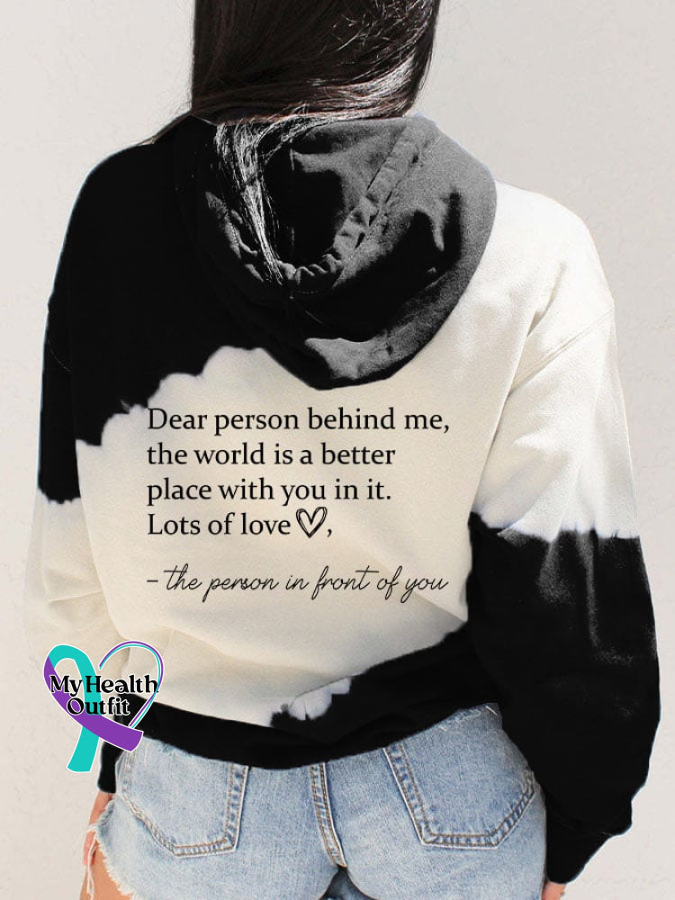 Women’s Be Kind Print Pocket Casual Hoodies