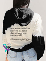 Women’s Be Kind Print Pocket Casual Hoodies