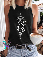Women’s Breathe Symbol Printed Tank Top Black / S