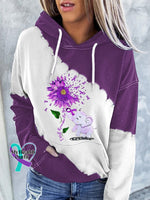 Women’s Elephant Purple Ribbon I Will Remember For You Alzheimer’s Awareness Warrior Supporter