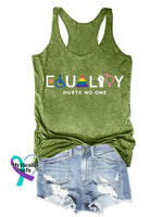 Women’s ’Equality Hurts No One’ Printed Tank Top Green / S