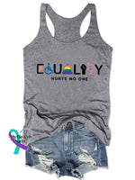 Women’s ’Equality Hurts No One’ Printed Tank Top Light Grey / S