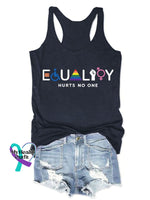 Women’s ’Equality Hurts No One’ Printed Tank Top Navy / S