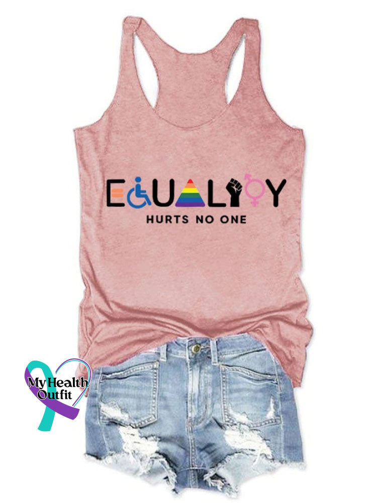 Women’s ’Equality Hurts No One’ Printed Tank Top Pink / S