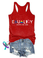 Women’s ’Equality Hurts No One’ Printed Tank Top Red / S