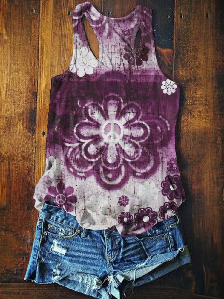 Women’s Hippie Print Tank Top As Shown / S