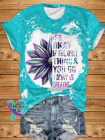 Women’s It’s Okay If The Only Thing You Do Today Is Breathe Sunflower Print Short Sleeve