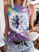 Women’s It’s Okay If The Only Thing You Do Today Is Breathe Tank Top Multicolor / S