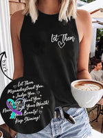 Women’s Let Them Print Casual Tank Top Black / S