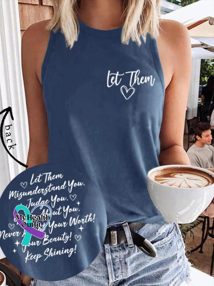Women’s Let Them Print Casual Tank Top Blue / S