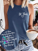 Women’s Let Them Print Casual Tank Top Blue / S