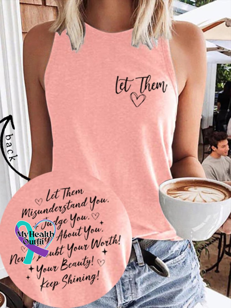 Women’s Let Them Print Casual Tank Top Pink / S