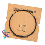 Women’s Men’s Unisex Morse Code Alphanumeric Weave Couple Bracelet Bff