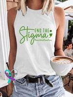 Women’s Mental Health Awareness Casual Printed Tank Top White / S Mental-Health-Awareness
