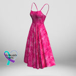 Women’s October Breast Cancer Awareness Month Long Sleeve Pink Gradient Strap Coat Cami Midi