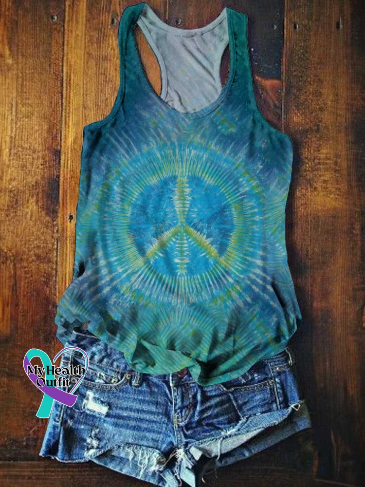 Women’s Peace Sign Tank Top Multicolor / S