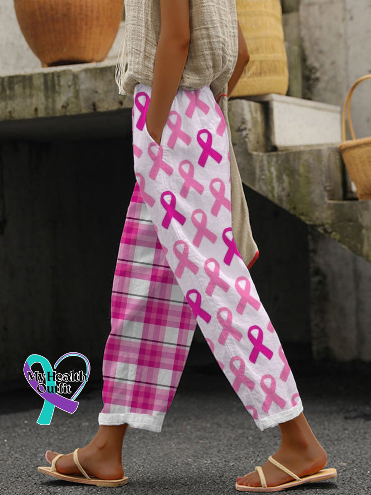 Women’s Pink Plaid Casual Pants / S