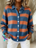 Women’s Plaid Print Casual Cotton Buttoned Cardigan Sweater Multicolor / S arrivals