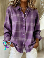 Women’s Plaid Print Casual Cotton Shirt Multicolor / S arrivals