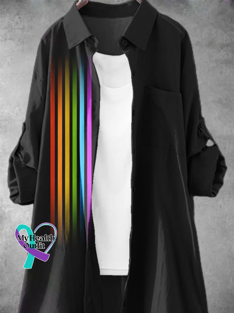 Women’s Rainbow Gradient Lgbt Art Print Dress