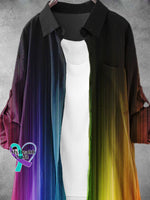 Women’s Rainbow Gradient Lgbt Art Print Dress