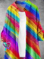 Women’s Rainbow Gradient Lgbt Art Print Dress