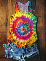 Women’s Rainbow Tie Dye Tank Top Multicolor / S