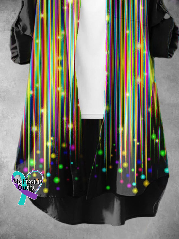 Women’s Shiny Rainbow Gradient Lgbt Art Print Dress
