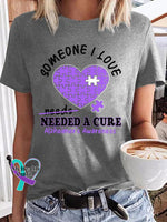 Women’s Someone I Love Needed A Cure Alzheimer’s Awareness Tee Light Grey / S