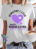 Women’s Someone I Love Needed A Cure Alzheimer’s Awareness Tee White / S