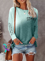 Women’s Stay The World Is Better With You In It Suicide Awareness Tie Dye Print Sweatshirt Light