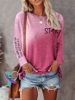 Women’s Stay The World Is Better With You In It Suicide Awareness Tie Dye Print Sweatshirt Pink / S