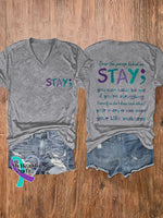 Women’s Suicide Awareness Casual T-Shirt Light Grey / S