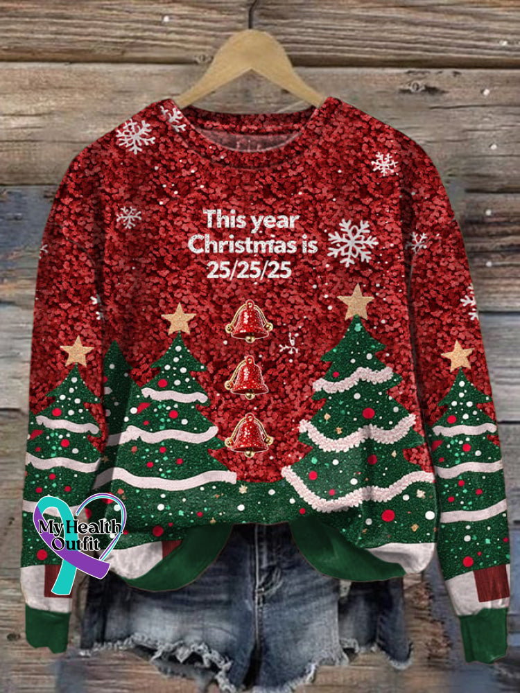 Women’s This Christmas 25/25/25 In 2025 Years Print Winter Sweatshirt Red / S