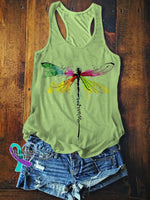 Women’s Warrior Cancer Awareness Art Print Tank Top Green / S