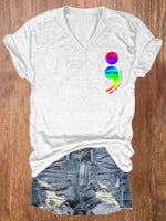 Women’s You Matter Don’t Let Your Story End Suicide Prevention Awareness V-Neck Casual T-Shirt