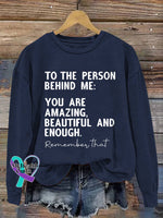 You Are Amazing Vintage Art Print Casual Sweatshirt Blue / S