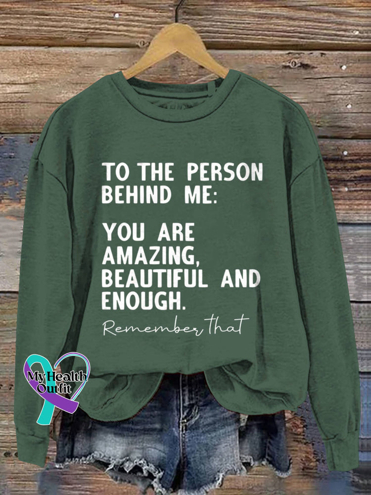 You Are Amazing Vintage Art Print Casual Sweatshirt Green / S