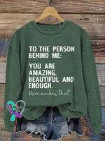 You Are Amazing Vintage Art Print Casual Sweatshirt Green / S
