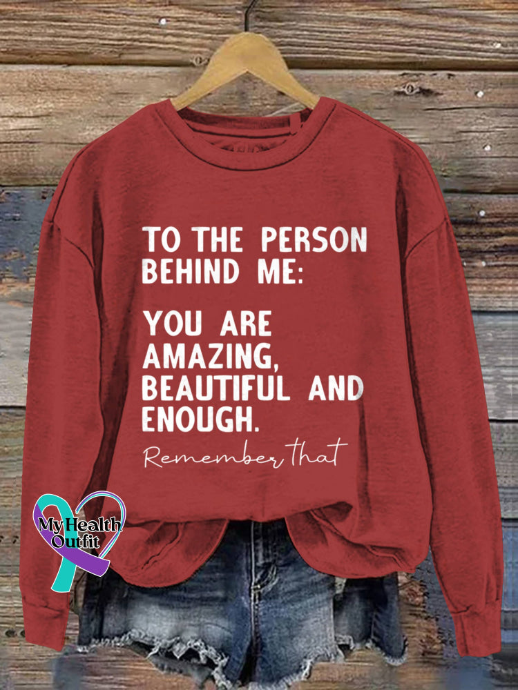 You Are Amazing Vintage Art Print Casual Sweatshirt Red / S