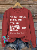 You Are Amazing Vintage Art Print Casual Sweatshirt Red / S