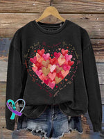You Are My Heart You Are My Sunshine Valentine’s Day Print Casual Sweatshirt Black / S