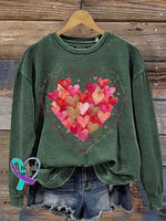 You Are My Heart You Are My Sunshine Valentine’s Day Print Casual Sweatshirt Green / S