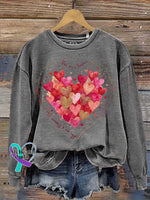You Are My Heart You Are My Sunshine Valentine’s Day Print Casual Sweatshirt Grey / S