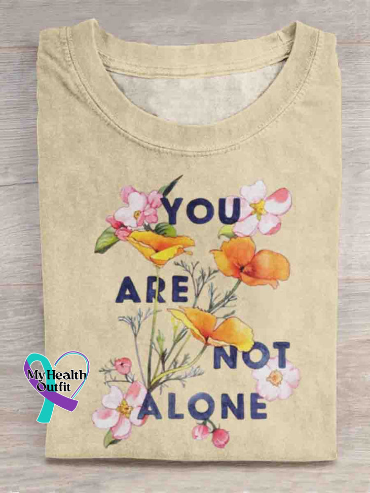 You Are Not Alone T-shirt Apricot / S