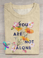 You Are Not Alone T-shirt Apricot / S