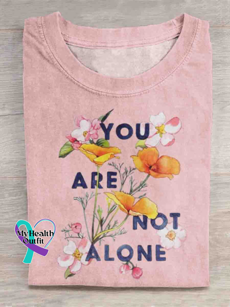 You Are Not Alone T-shirt Pink / S