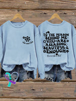 You Matter Crew Neck Long Sleeve Sweatshirt Blue / S