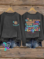 You Matter Crew Neck Long Sleeve Sweatshirt Grey / S