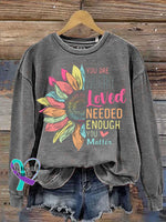 You Matter Kindness Be Kind Groovy Mental Health Awareness Casual Sweatshirt